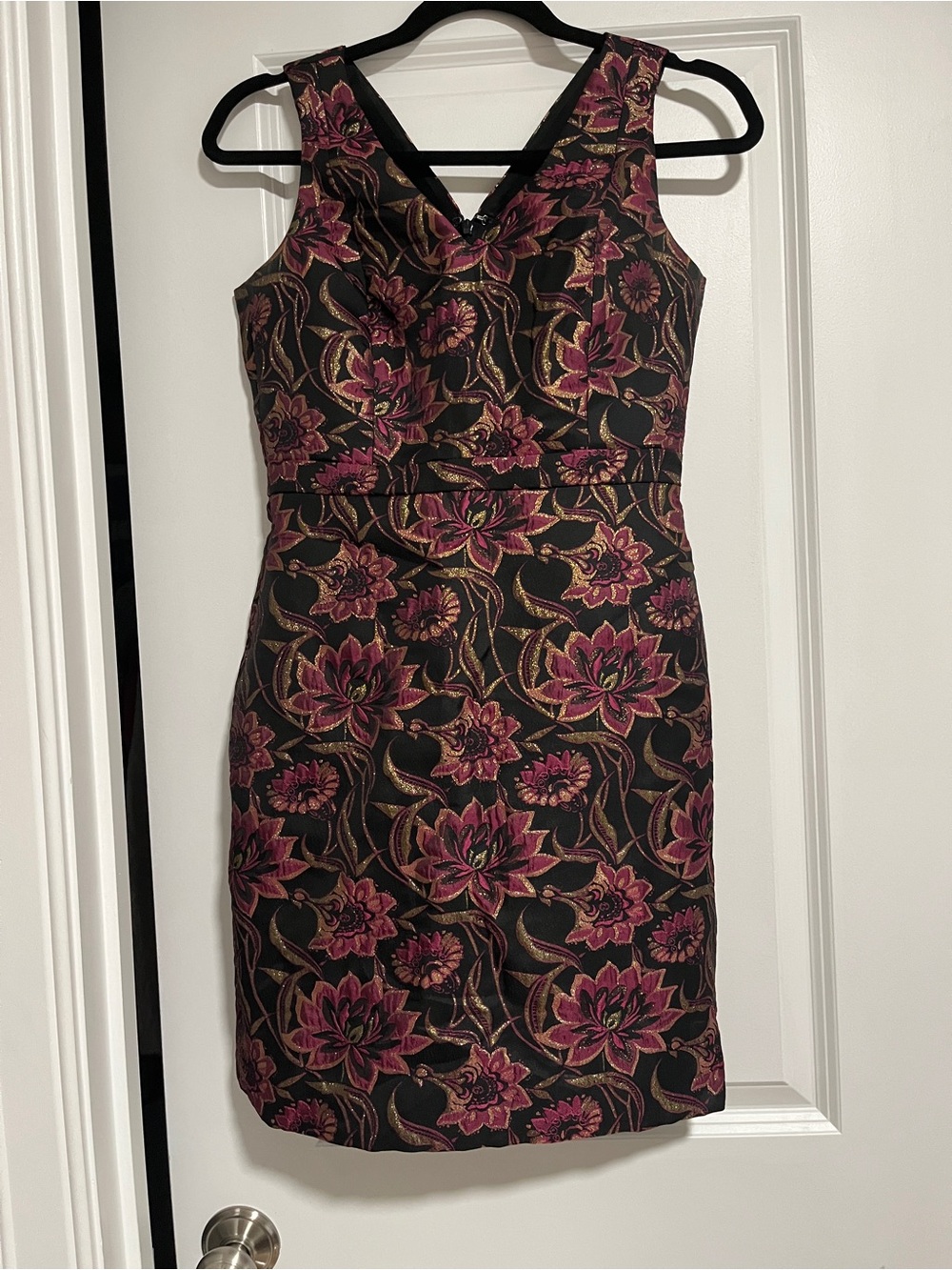 Floral Jacquard cocktail dress